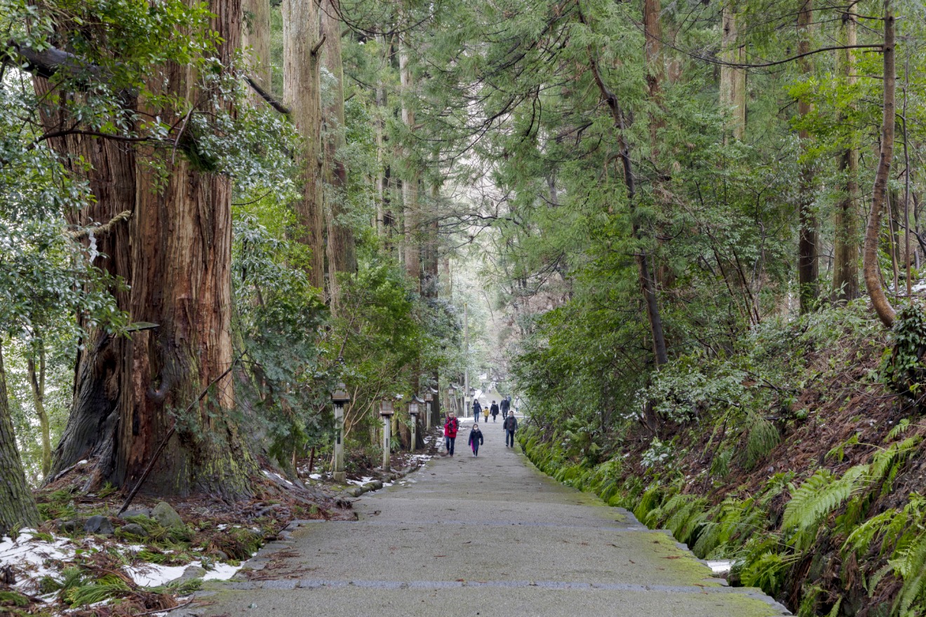 The road to Shirayama Hime Shrine