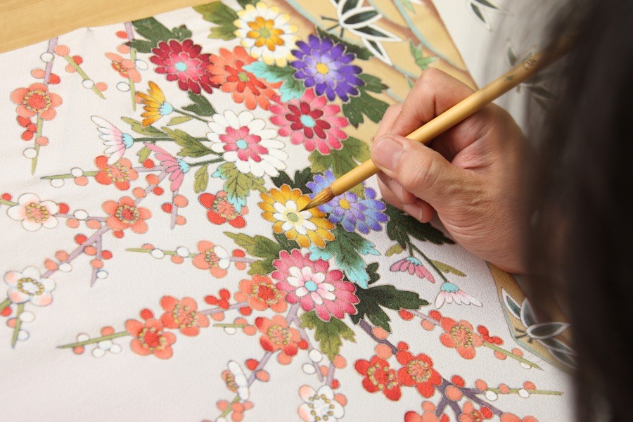 Kaga Yuzen dyeing, one of Japan’s three major Yuzen styles