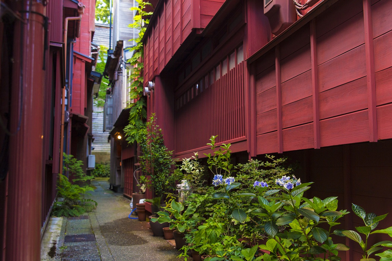 The back alleys of Kazue-machi, perfect for a stroll with an adventurous spirit