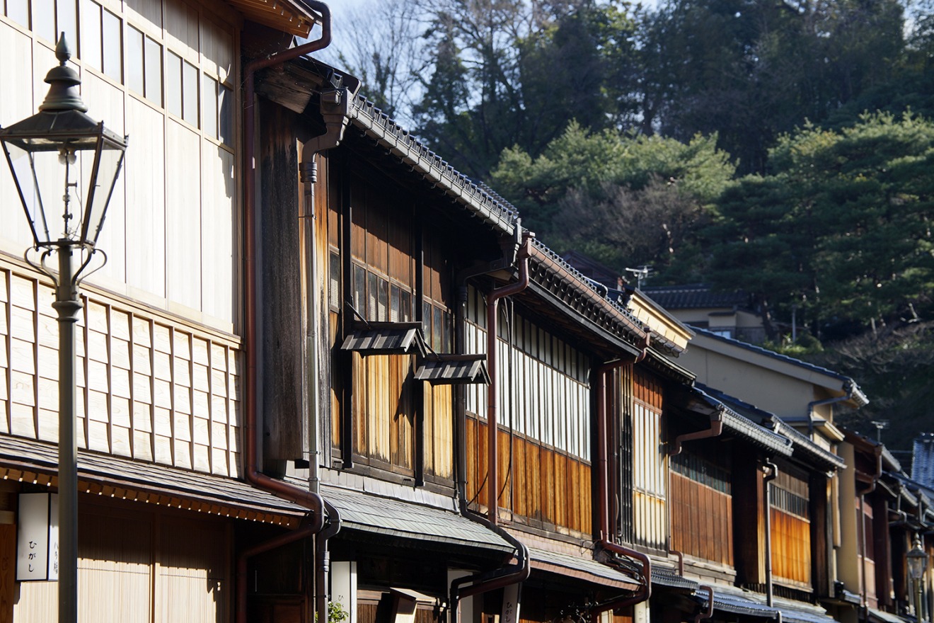 The row of houses in Higashi Chaya District