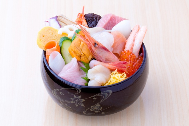 “Kaisen-don” Sashimi rice bowl
