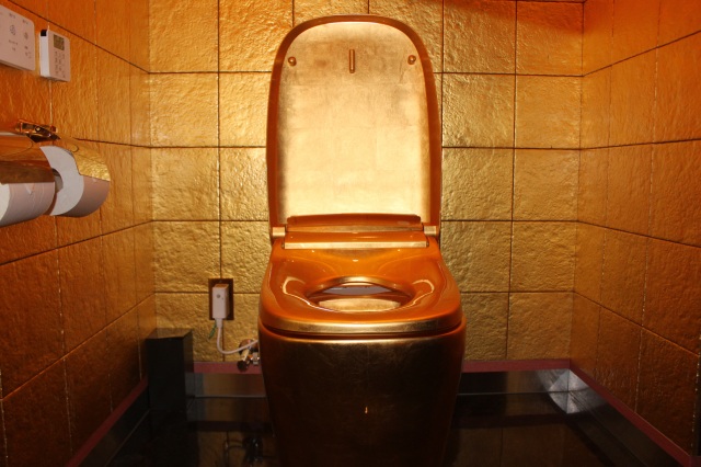 Hakusan Gateway Tokumitsu TaanTo Golden Toilet for Good Luck (Products Museum)