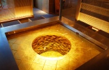 The "Gold leaf Spirit Well" in the middle of the showroom