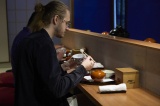 The morning starts with a tea ceremony kaiseki course meal.