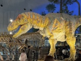 A life-size Tyrannosaurus rex robot