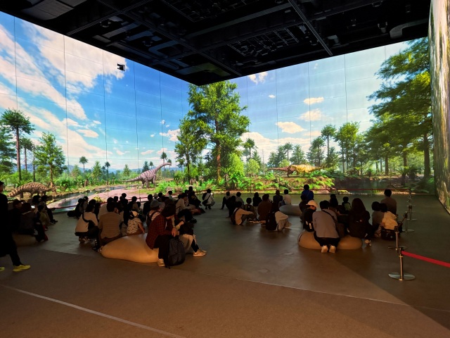 A massive three-sided immersive theater